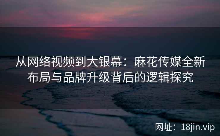 从网络视频到大银幕：麻花传媒全新布局与品牌升级背后的逻辑探究  第2张