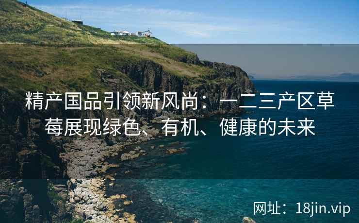 精产国品引领新风尚：一二三产区草莓展现绿色、有机、健康的未来  第2张