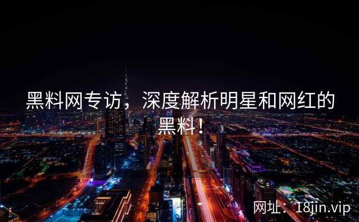 黑料网专访，深度解析明星和网红的黑料！  第2张